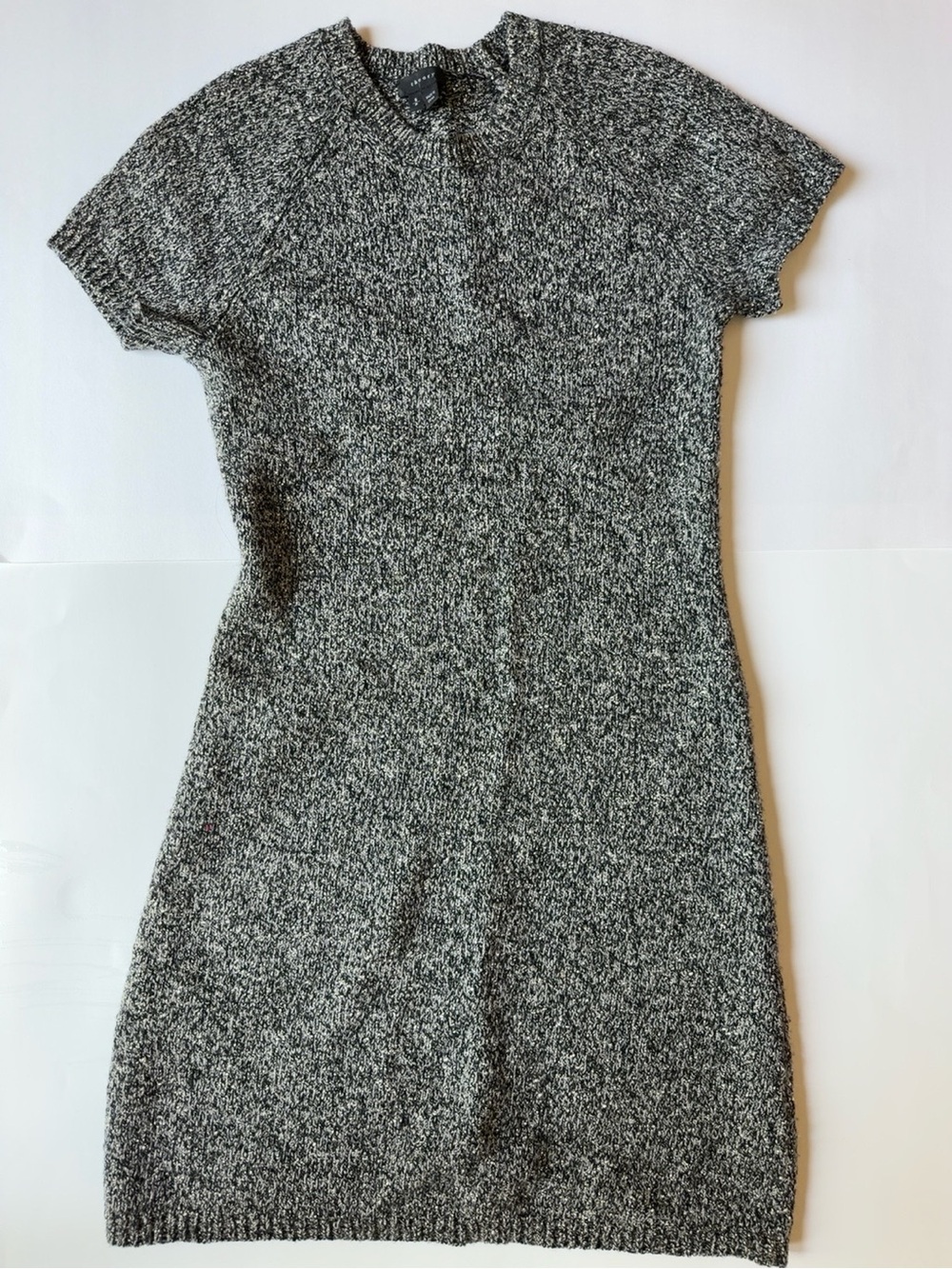 Theory Marled Knit Sweater Dress Gray Black Women’s Size Small